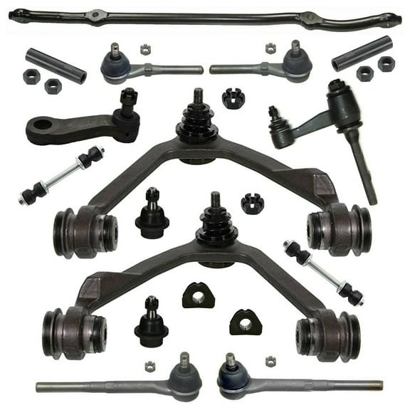 17 Pc Center Link Idler Pitman Arm Tie Rod Adjusting Sleeves Sway Bar Frame Bushing 30mm Control Arm Suspension Kit Fits select: 1997-2003 FORD F150, 1997-2002 FORD EXPEDITION