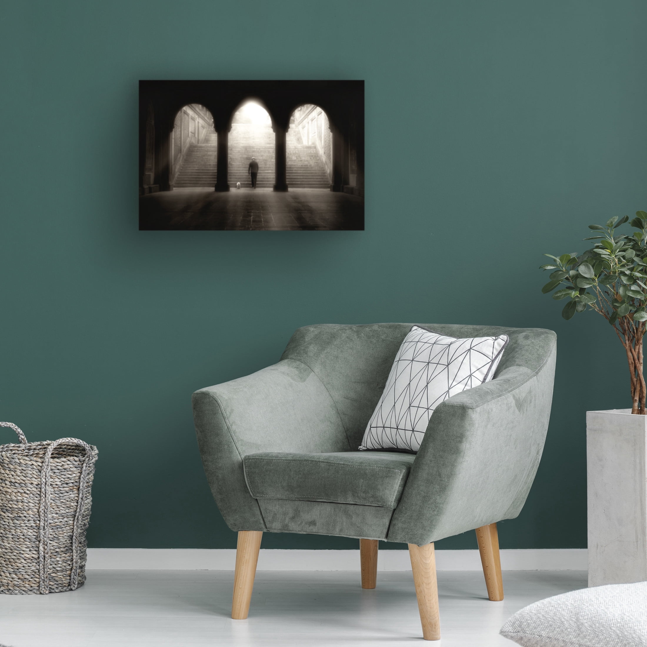 Canvas Wall Art - Louis-Philippe Provost 'Morning Walk' Wall Art for Living Room, Bedroom, or Office Décor by Trademark Fine Art - 19 x 12 Inches