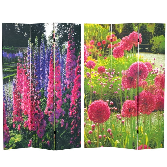 Oriental Furniture 6 ft. Tall French Garden Double Sided Room Divider - 3 Panel
