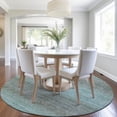 thumbnail image 4 of Dalyn Rugs Machine Washable Indoor/Outdoor Chantille Teal 8' x 8' Round Rug, 4 of 7
