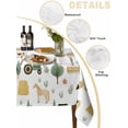 thumbnail image 2 of Cartoon Farmhouse Table Cloth, Waterproof Tablecloth for Rectangle Tables, Cute Watercolor Cabin Animals Trees Reusable Washable Fabric Table Cover for Restaurant Kitchen Dining Tables 60"x120", 2 of 9