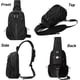 thumbnail image 4 of Mochila bandolera para hombres y mujeres, mochila ligera con correa ajustable, mochila negra oso de fresa Electrónica, 4 of 5