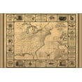 thumbnail image 1 of 24"x36" Gallery Poster, railroad map of the United States of america 1857, 1 of 1