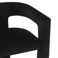 thumbnail image 4 of MEXIYA Lilian Morden Barrel Black Accent Chair Velvet Upholstered Barrel Dining Chair with a Curved Backrest and Armrests Accent Chair for Living Room, 4 of 6