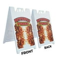 thumbnail image 2 of A-frame Sidewalk Butterfly Fries 24" x 36" Double Sided A-Frame Sidewalk Sign, Includes 2 Plastic Inserts | Foldable Portable White Signicade Sandwich Board Signs, 2 of 5