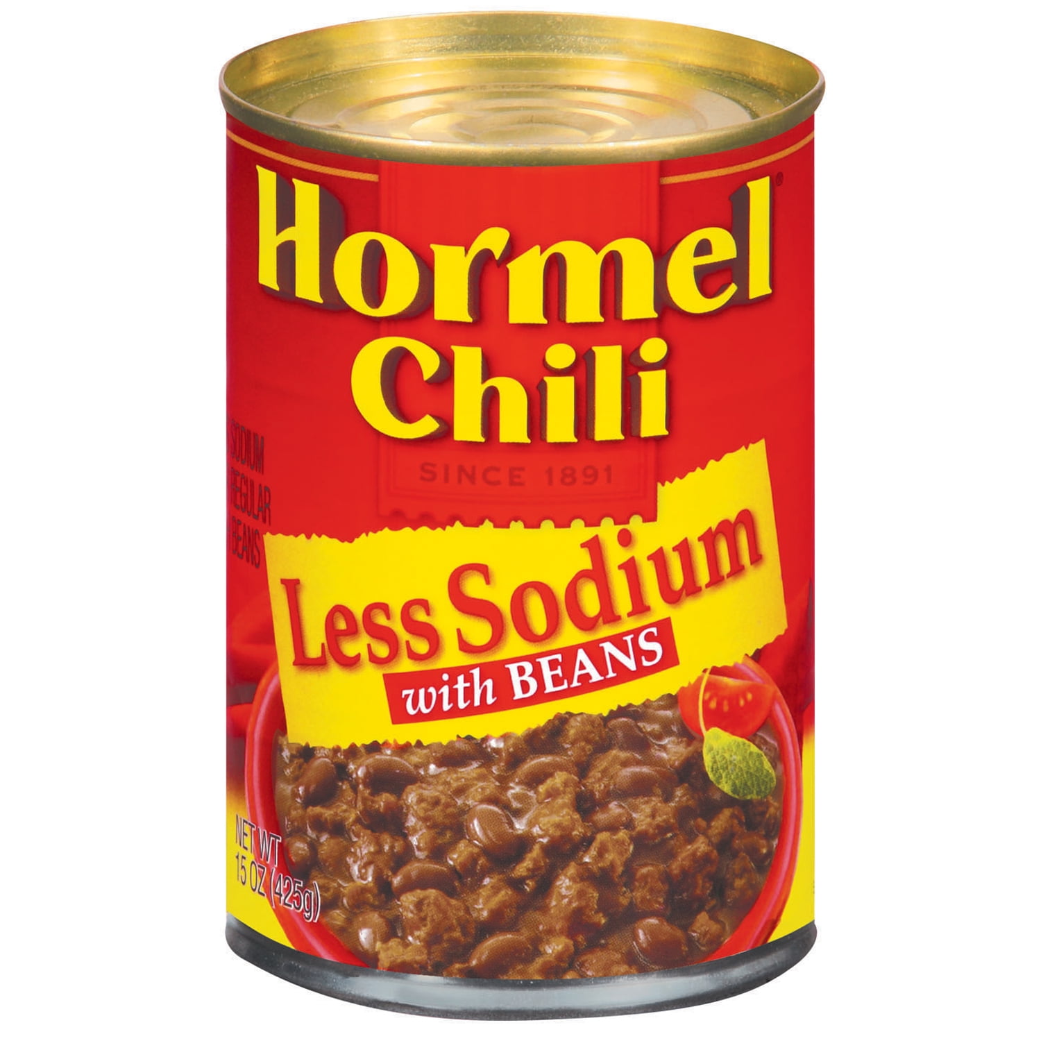 HORMEL 25 Less Sodium With Beans Chili 15 OZ CAN