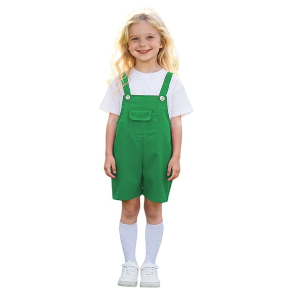 Baby Boy Outfits Solid Print Short Sleeve Crew Neck T-Shirt Top And Suspenders Shorts 2 Piece Daily Baby Boys' Clothing Sets Size 3-4 Years