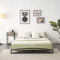 thumbnail image 5 of 6-pulgada low-profile tamaño completo-size metal platform marco de cama sturdy steel slats support mattress foundation no box spring required easy to assemble negra, 5 of 5