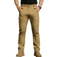 thumbnail image 2 of NTACZA Pantalon Décontracté Jaune pour Homme Randonnée Cargo à Fermeture Éclair Pantalon de Travail Extérieur Ripstop Coupe Décontractée Pantalon Homme Décontracté L, 2 of 7