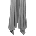 thumbnail image 4 of A2Y Women's Open Front Long Line Soft Sweater Sleeveless Vest Heather Grey ONESIZE, 4 of 5