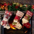 thumbnail image 2 of Saco de medias navideñas, bolsa de dulces, decoraciones navideñas para el hogar, muñeco de nieve, Papá Noel, calcetín de Año Nuevo, decoración del árbol de Navidad, 2 of 5
