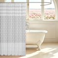 thumbnail image 3 of Manfei Geometric Check Shower Curtain 72Wx84L,Minimalism Polka Dot Bathroom Shower Curtain,Light Gray, 3 of 5
