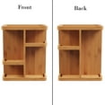 thumbnail image 4 of Lavish Home Makeup Organizer - Rotating Eco-Friendly Modern Bamboo Carousel, 4 of 6
