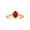 Ruby, variant on Rings for Women 14K Gold Plated Silver Classic Style Birthstone Ring 7X5MM Oval Gemstone & Diamonds July Ruby Jewelry for Women Size 5