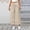 (Fashion 138)Khaki, variant on Women's Striped Elastic Waist Cropped Pants Drawstring Wide Leg Trousers Casual Summer Beachwear Long Pant