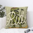 thumbnail image 4 of Yiaed Dinosaur Print Pillow Covers Super Soft Decorative Square Throw Pillow Covers Case Cushion Covers for Sofa Couch Bedroom Car Decor（No pillow core）-12"x12", 4 of 7