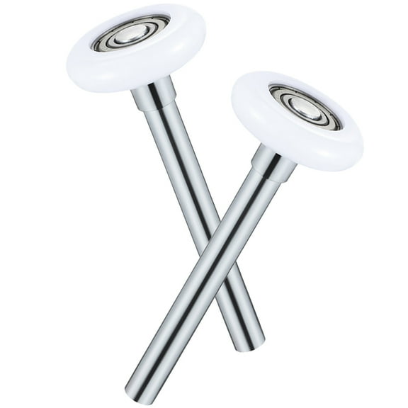 HEMOTON  2 Pcs Quiet Garage Door Roller Rollers Pivot Universal White