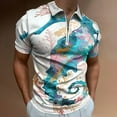 thumbnail image 2 of Seahorse Seaweed Men Zipper T-shirt Summer Casual Short Sleeve T-shirt Top, 2 of 7