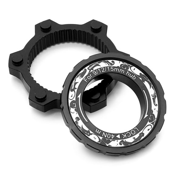 Graflsoa Black/Red Aluminum Alloy Centerlock to 6-Bolt Disc Brake Adapter for 9/12/15mm Hubs