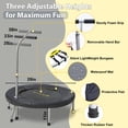 thumbnail image 4 of SkyBound Foldable Mini Trampoline.Fitness Rebounder with Adjustable T-Bar Handle - Exercise Trampoline for Adult -  Boogie Bounce Elite Fitness Trampoline for Workout Trainer, 4 of 8