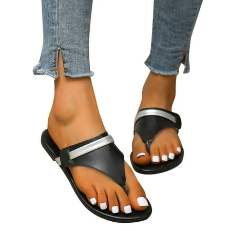 

Youmylove Women Slippers Ladies Fashion Snake Leather Surface Summer Round Toe Flat Casual Sandals And Slippers Zapatos De Mujer