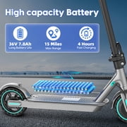 Electric Scooter for Adults 350W 8.5 Solid Tires Folding Commuting E-Scooter with APP and High Speed of 19MPH Blue