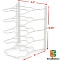 DecoBros Kitchen Counter and Pan Organizer Shelf Rack, White