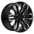 thumbnail image 3 of OE Wheels CV69 20 Inch Rim Fits Silverado 1500 Style 6x139.7 20x9 Gloss Black Machined - Hollander 5905 (1), 3 of 5