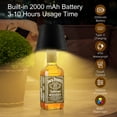 thumbnail image 5 of Wireless Bottle Lamp, Portable Cordless Table Lamp With RGB Breathing Light Mode 3 Color Stepless Dimming Wine Bottle Decorative Touch Lights For Bars Restaurants Rechargeable, 5 of 7