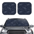 thumbnail image 2 of Windshield Sun Shade, dragonfly stars navyblue starry Foldable Car Sun Shade Windshield for Front, 2 Pieces, 2 of 7