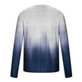 thumbnail image 5 of Cotton Gradient Color Long Sleeve Crewneck Tops for Men Plus Size Comfy Pullover 3D Print T Shirts Dark Blue,XL, 5 of 6