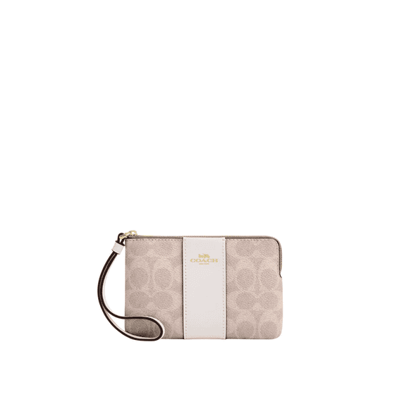 Monedero Coach Corner Zip Wristlet Original