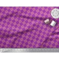 thumbnail image 3 of Soimoi Purple Heavy Satin Fabric Damask Ethnic Printed Fabric 1 Yard 54 Inch Wide, 3 of 3