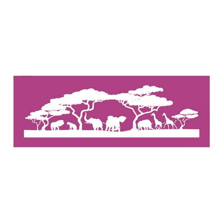 

Jungle Animal Forest Lion Elephant Mesh Stencil Cake Decorating Tool Fondant Lace Mold DIY Crafts Baking Mould