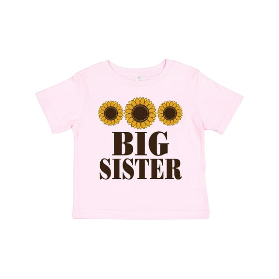 Inktastic Big Sister Announcement Sunflowers Girls Toddler T-Shirt