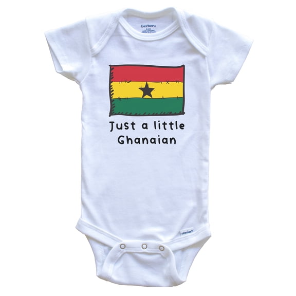 Just A Little Ghanaian Funny Cute Ghana Flag Baby Bodysuit