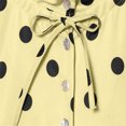 thumbnail image 6 of Sewkxo Colorful world Womens Polka Dot Jacket Drawstring Hem Button Front Cropped Lightweight Jacket Relaxed fit Coat with Pockets,Yellow L, 6 of 6