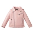 thumbnail image 3 of Esaierr Toddler Girls Faux Leather Moto Jacket for Kids Baby Girls Fashion PU Leather Motorcycle Jacket 1-7 Years Childrens Outerwear Slim Coats, 3 of 9