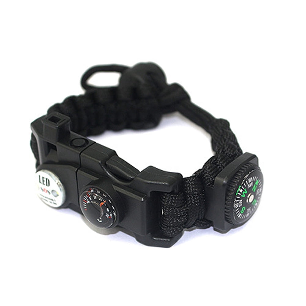SDOTXA Adjustable Bracelet  7 core 5 in 1 Emergency Sports Wristband Gear kit Waterproof  Compass  Multi-Tool Wilderness Adventure Umbrella Rope Bracelet