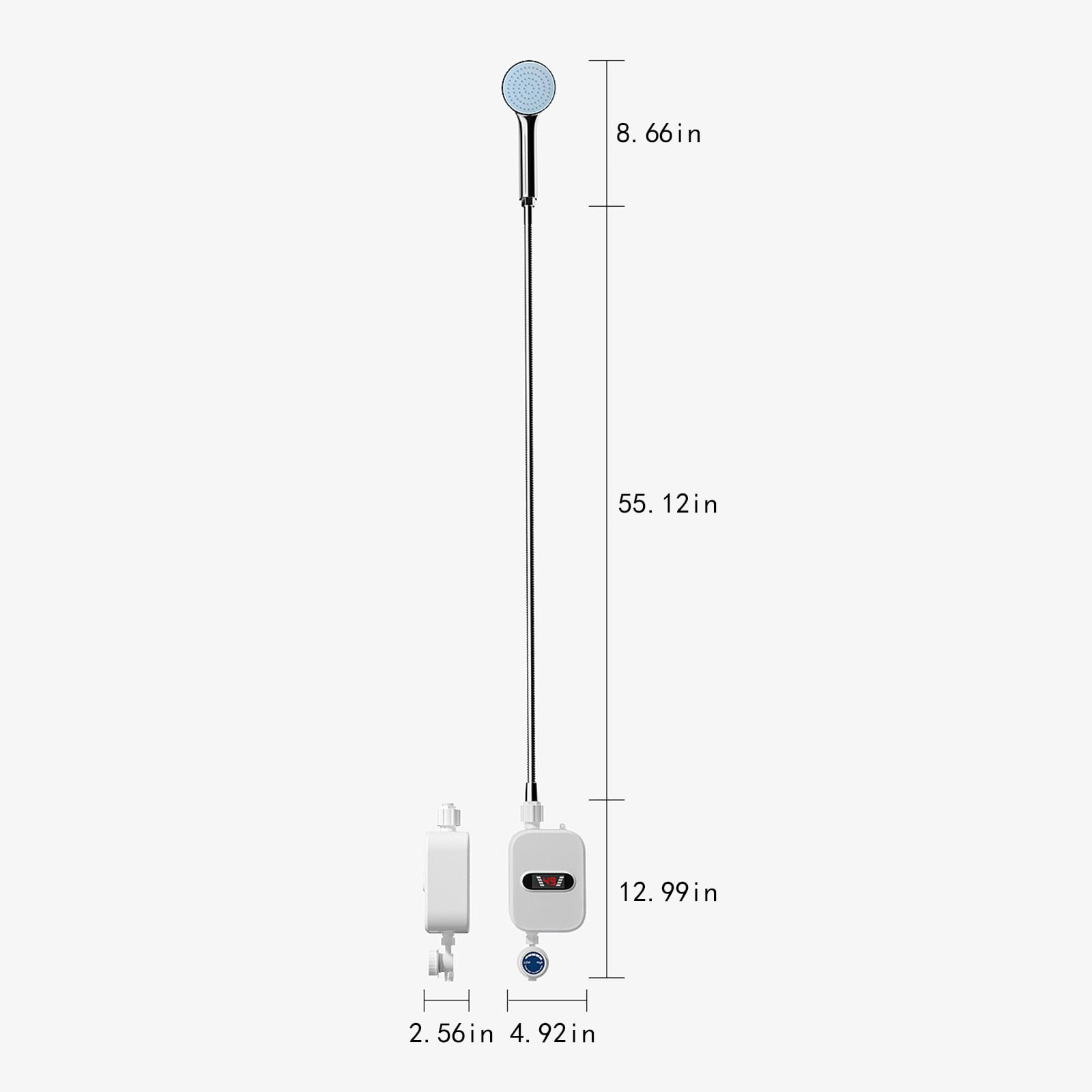 VOAVEKE Shower Head,3000W Instant Electric Water Heater Fast Heating Small Electric Kitchen Treasure tatic Shower Shower Set
