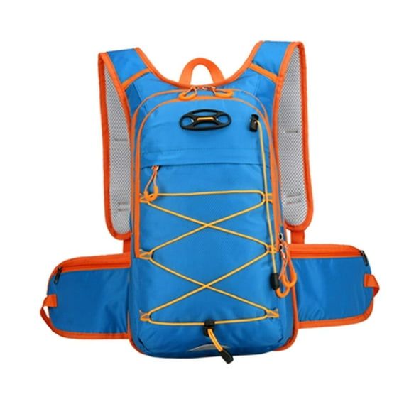 Mornei Hiking Backpack Camping Daypack Decorative Nylon Carrying Bag Breathable Outdoor blue