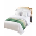 thumbnail image 2 of Xipuska Green Glowing Ocean Sky Bed Runners for Twin Size Bed, Decorative Bed Throws for Foot of Bed, Abstract Nature Clouds Bed Runner Sofa Throw Bedding Scarf Protector Slipcover for Bedroom/Hotel, 2 of 6