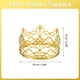 thumbnail image 2 of Uxcell 2Pcs Mini Toppers de Pastel en Forma de Corona, Corona Dorada en Forma de Corazón para Reina Princesa, Corona Hueca de Hierro, 2 of 6