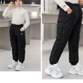 thumbnail image 5 of LIJCC Kids Snow Pants Durable Twill Casual Pants Winter Windproof Down Pants Boys Girls Warm Outdoor Ski Pants Padded Loose Ultralight Warm Trousers, 5 of 6