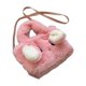 thumbnail image 2 of Bolso de conejo de peluche con piel sintética, bolso cruzado y de hombro para niñas y mujeres, bolso suave para uso diario, 2 of 5