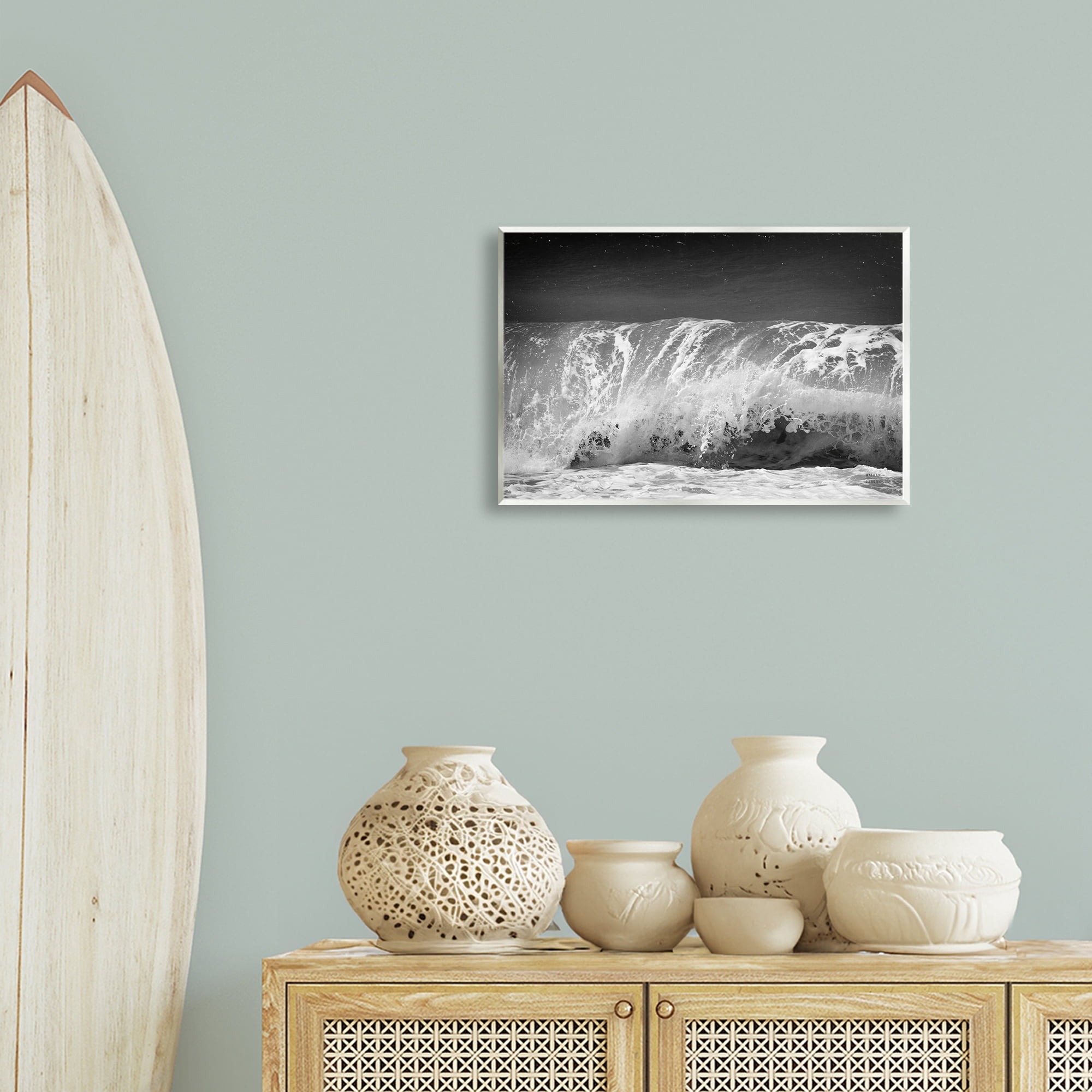 Stupell Industries Rolling Waves Night Sky Landscape Photography Unframed Art Print Wall Art, 19 x 13