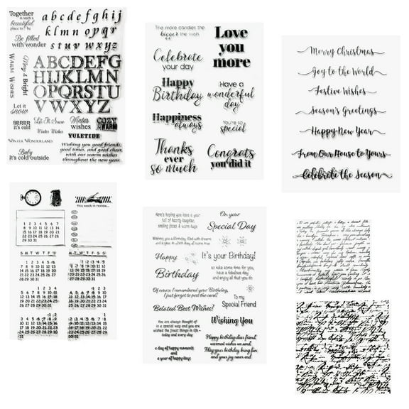 Alphabet Letter Clear Stamp Easy to Use Multipurpose Retro Alphabet Rubber Stamp Portable Transparent Rubber Seal for Crafting