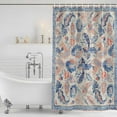 thumbnail image 4 of Blue Red Ethnic Waterproof Fabric Shower Curtain,Vintage Modern Geometric Abstract Art Waterproof Fabric Shower Curtain for Bathroom Curtains Bathtubs Hotel Shower Curtains with 12 Hooks Long 72x78in, 4 of 8