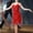 Red, variant on Women Sequin Tassel Dress Dress for Club Samba Tango Cha Cha Performance S