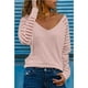 thumbnail image 5 of Top De Manga Larga, Camiseta Suelta De Malla Transparente Para Mujer Con Cuello En V Para Exteriores Para Uso Diario, 5 of 5